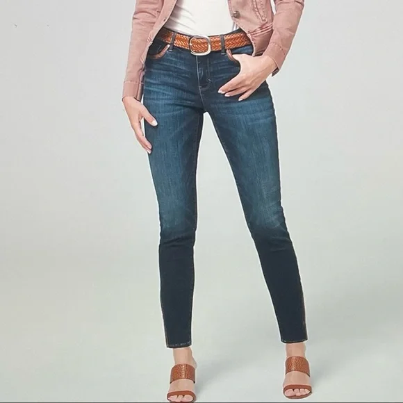 NWT WHBM Mid Rise Skinny Ankle Jeans 2R - Picture 1 of 16